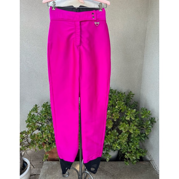 Head Pants & Jumpsuits Vintage 8s Stirrup Ski Pants Neon Fuchsia